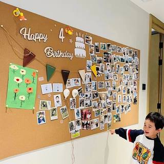 定制彩色毛毡墙贴留言板幼儿园作品展示墙软木板照片墙背景板装饰