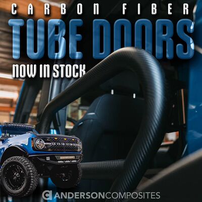 美国代购改装件 烈马Bronco 4门Anderson Composites碳纤维管车门