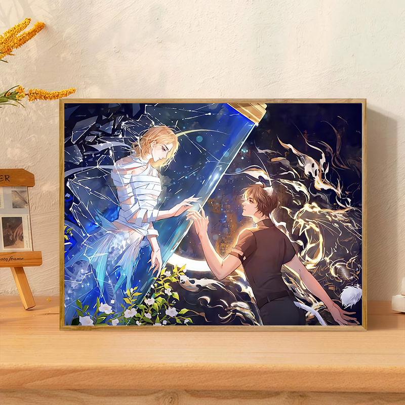 人魚陷落數字油畫diy填色手工畫