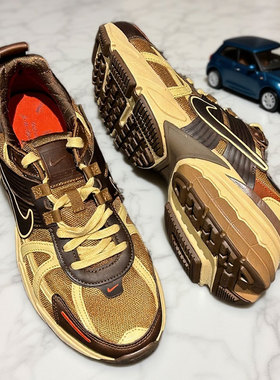 Nike耐克V2K Run跑步鞋男女通用系带休闲运动鞋棕色HQ3445-222
