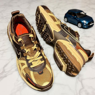 Nike耐克V2K Run跑步鞋男女通用系带休闲运动鞋棕色HQ3445-222