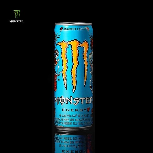 韩国进口Monster魔爪 芒果味355mlx4罐能量型维生素功能饮料
