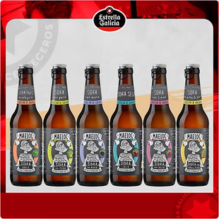 埃斯特拉 麦洛克Maeloc西打苹果酒果啤女士甜型起泡酒330mlx6组合