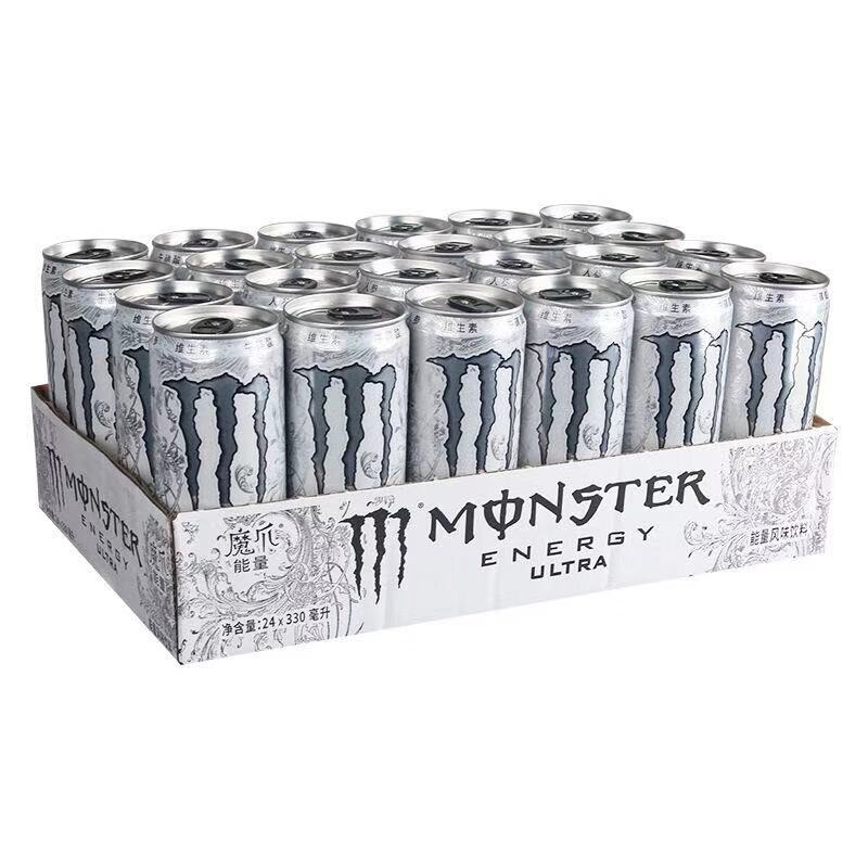 monster ultra白魔爪无糖饮料330ml*24罐 能量型维生素运动超越