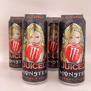 Monster魔爪苹果味500mlx4罐 欧洲进口 运动能量维生素功能饮料