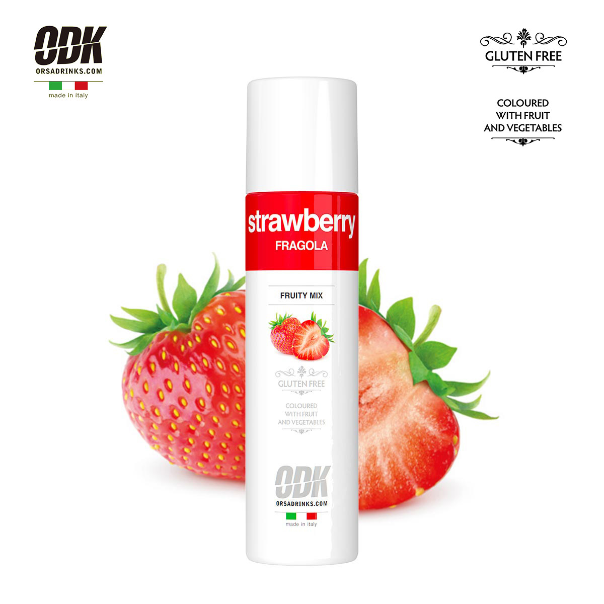 意大利进口ODK草莓味果酱糖浆750ml/1kg调饮料鸡尾酒咖啡果汁奶茶