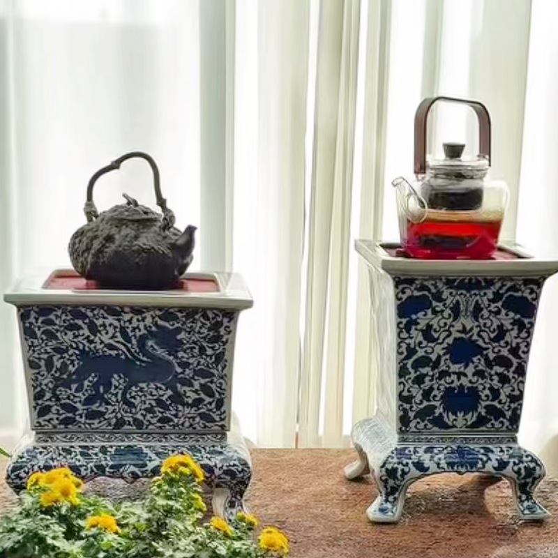 支持定制围炉煮茶炉景德镇陶瓷花盆可改造炭火炉的花盆改造围炉煮,餐饮具,煮茶炉,淘宝优惠券,粉丝福利购,淘宝优惠卷