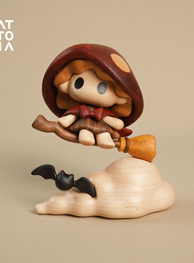 winki的魔法一物一拍实木潮玩典藏款摆件ins风办公室桌面装饰品