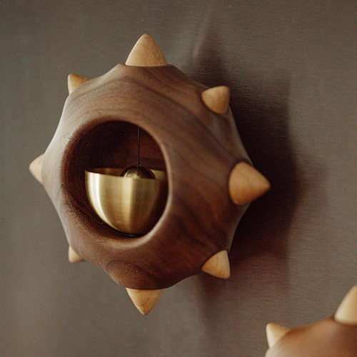 原上城实木可爱家居门铃守护之星挂饰门饰挂件铃铛装饰乔迁送礼物