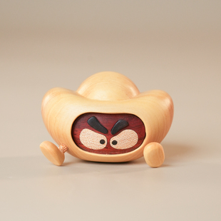 宝新中式 招财小摆件高档礼物 饰实木元 原上城原创设计新年装