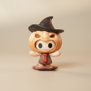 礼物桌面创意摆件原上城winki南瓜人 原创设计手办木质潮玩个性