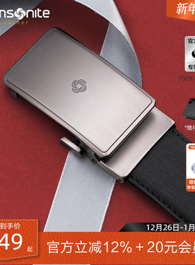 新年礼物Samsonite新秀丽皮带男士皮质裤带商务西装年轻人腰带TM1