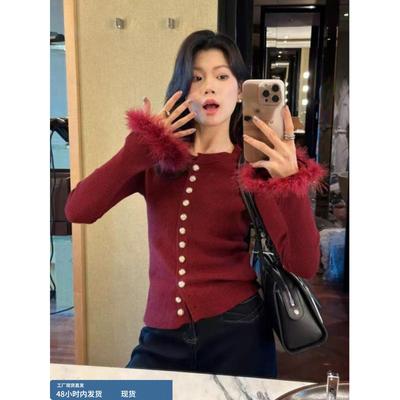 韩系覆古修身圆领打底衫女内搭新款秋冬加厚上衣坑条针织毛衣上衣