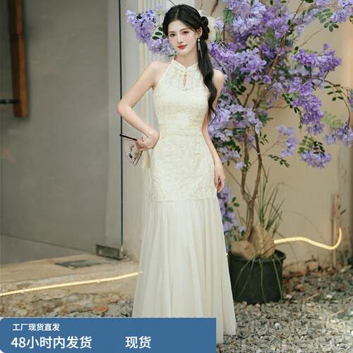 2025夏季新中式国风绝美无袖旗袍改良洋装高级感年轻款气质日常