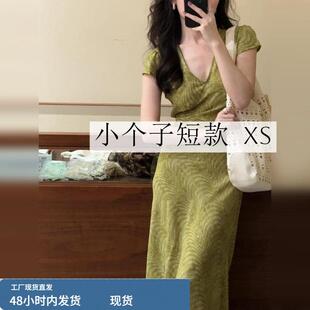 海边度假气质中长裙xs 150穿搭收腰法式 145小矮个子洋装 子女夏季