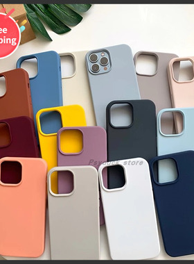 For iPhone 14 13 15 Pro Max Case Luxury Liquid Silicone Phone Case for iPhone 11 12 Pro Max XS XR 7