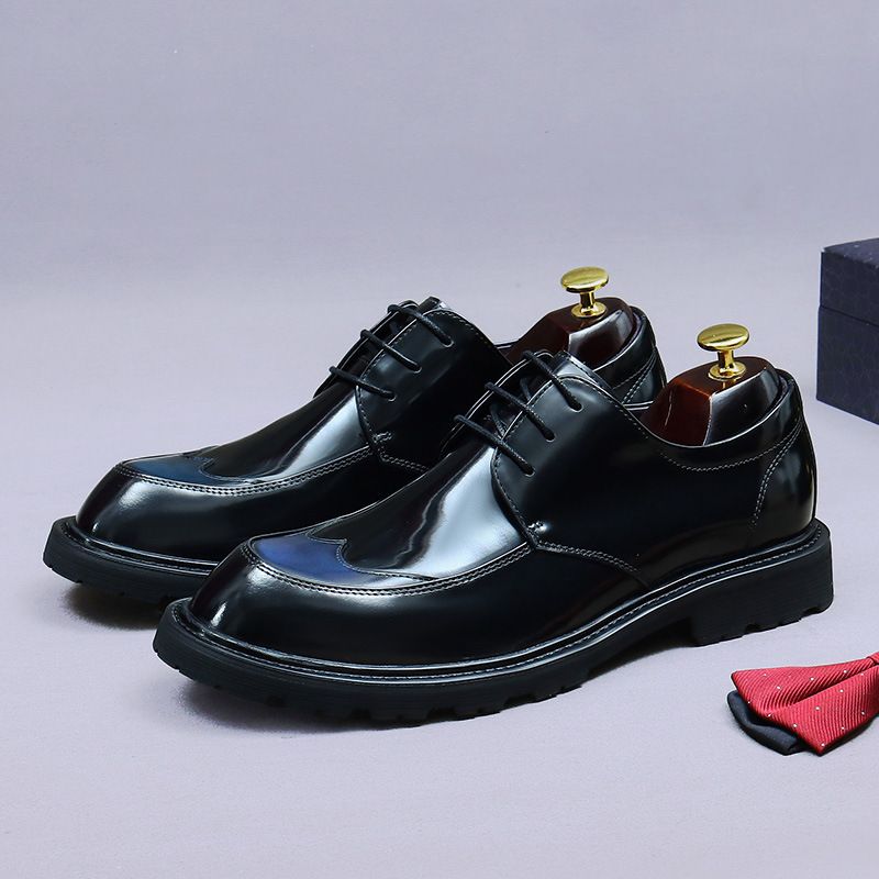 增高男婚鞋皮鞋男士商务正装圆头