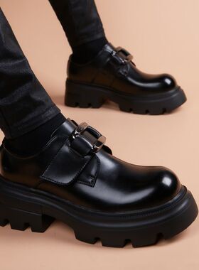 男婚鞋黑色百搭新款潮流休闲男士皮鞋青年时尚英伦商务男鞋新款鞋
