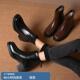 2025新款 春秋英伦风踝靴加绒切尔西靴 秋冬方头短靴女舒适粗跟皮鞋