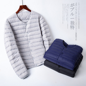 2025新款 无领V领羽绒内胆学生内搭反季 男士 圆领羽绒服内穿轻薄款
