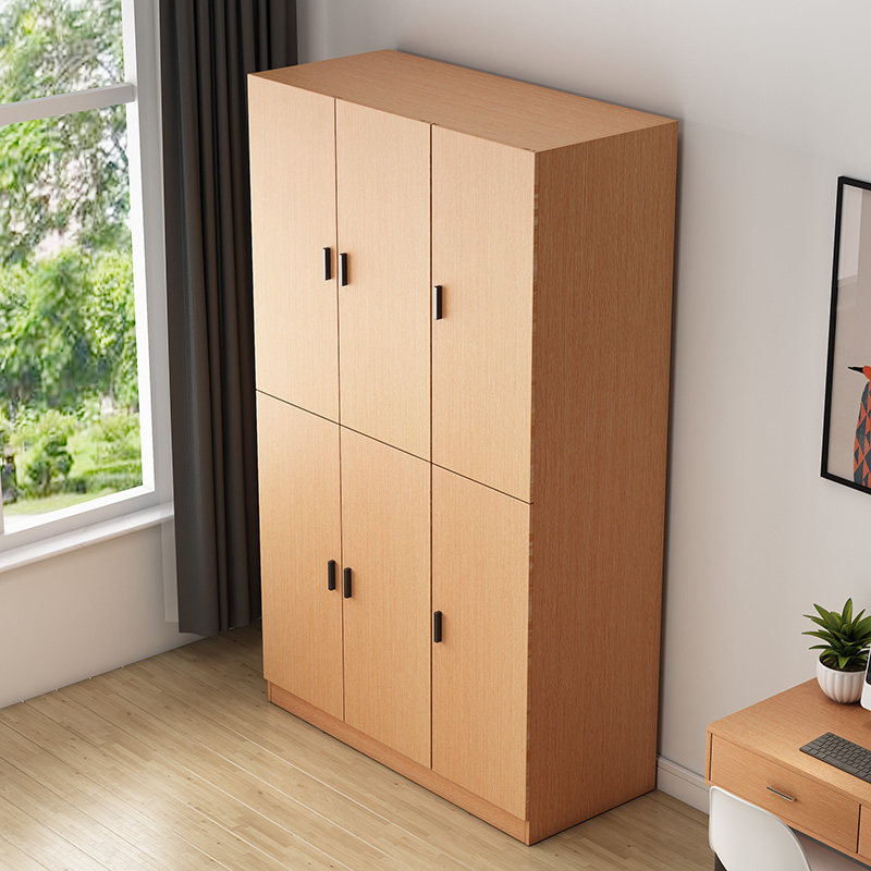 实木板式衣柜现代简约经济型家用卧室衣柜4门六门组合儿童储物柜