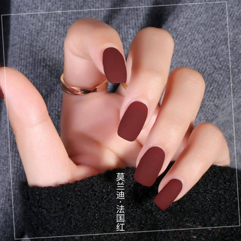 2019新款网红甲油胶磨砂法国红车厘子秋冬季美甲店专用持久光疗胶