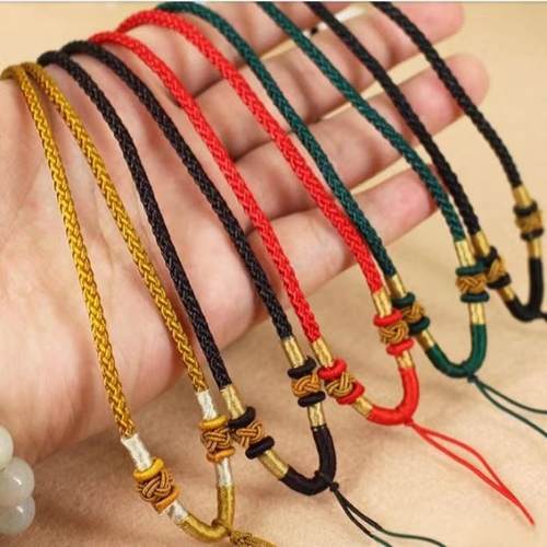 手工编织项链绳高档黄金翡翠玉石