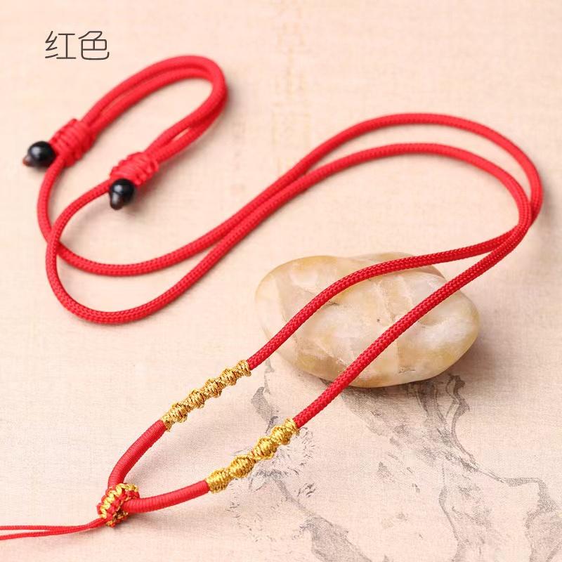 手工编织古法金吊坠挂绳