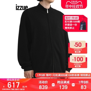 季 新款 拉链针织衫 izzue男装 简约质感纯色薄毛衣4506F3L