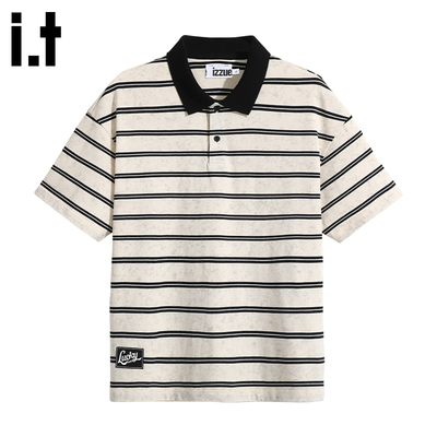 itizzue美式纯棉短袖POLO衫男女