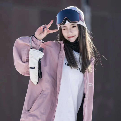 GT韩式新款滑雪服防风粉色