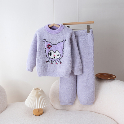 保暖加绒软绵绵家居服套装可外穿