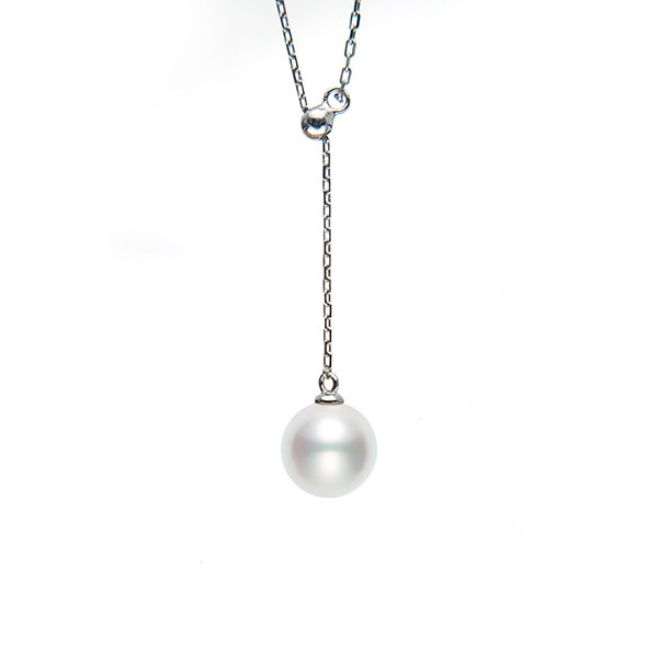 美裕珍珠项链轨迹925银淡水珍珠吊珠链女友情人节母亲节珍珠吊坠