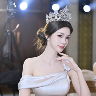 欧式重工奢华水钻女王皇冠新娘王冠头饰结婚婚纱跟妆礼服造型发饰