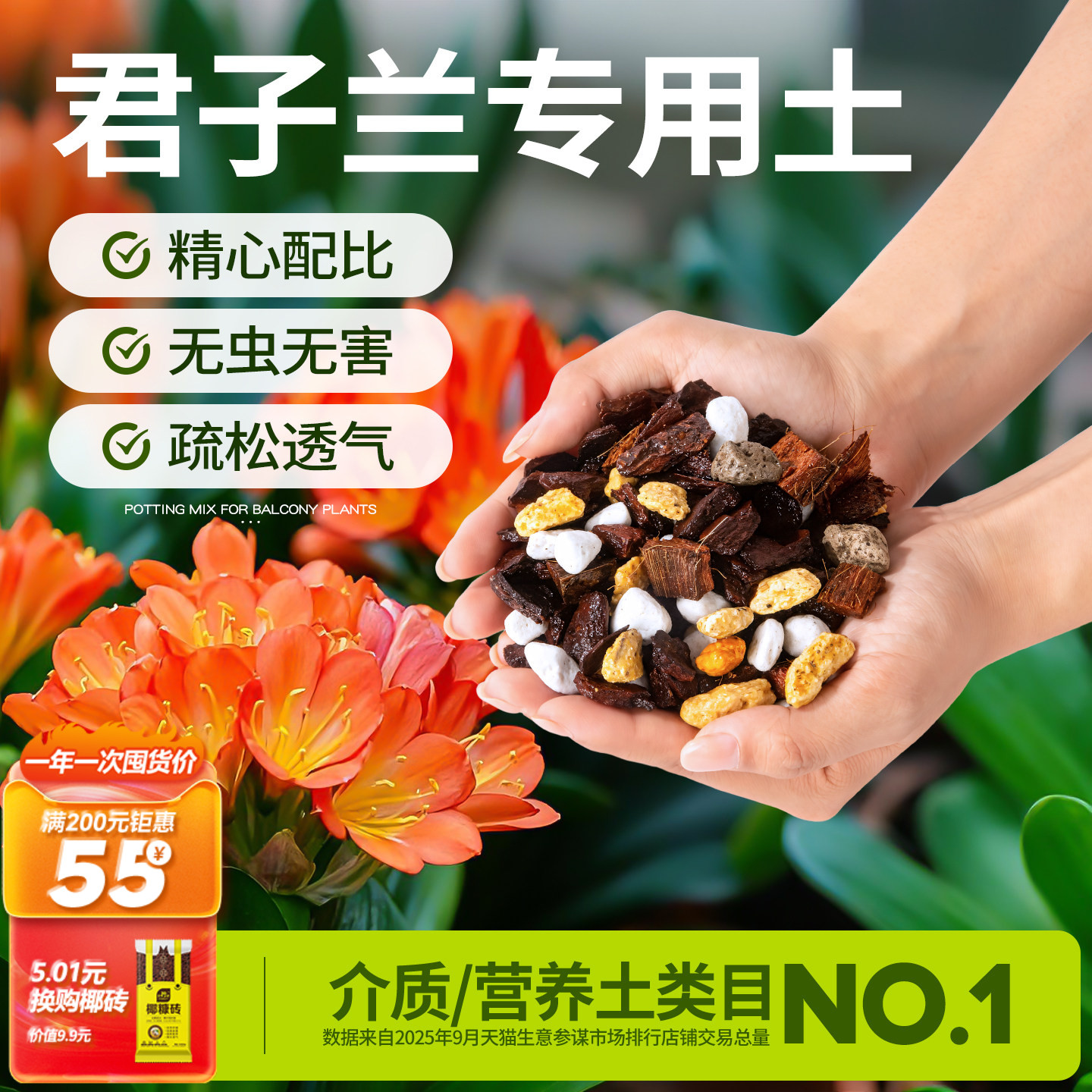 史丹利君子兰专用土透气养根图片