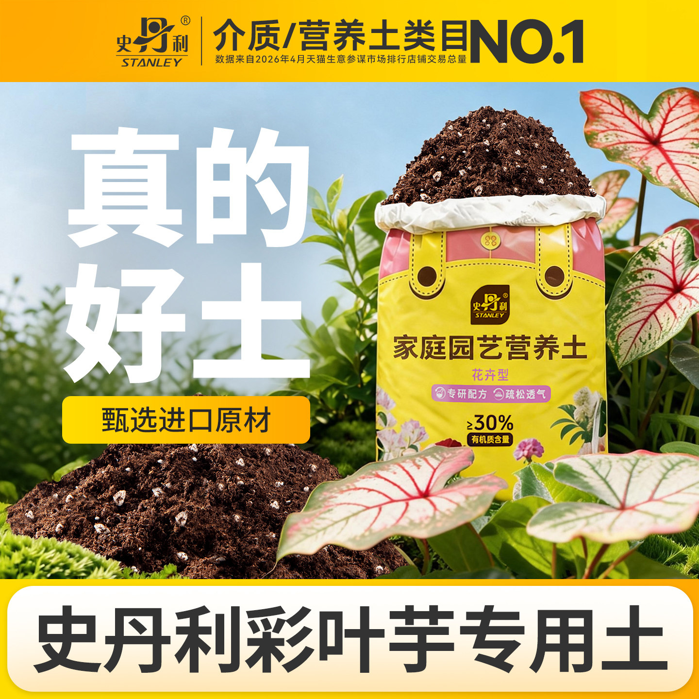 史丹利彩叶芋专用土养花通用专用花土通用型家用种花土壤种植土壤图片