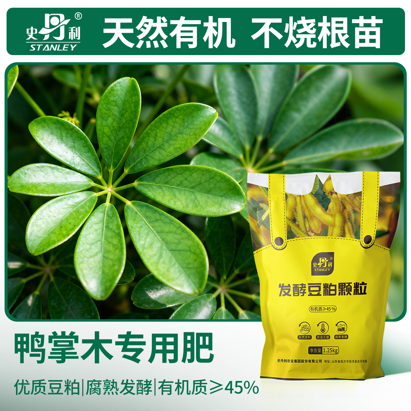 史丹利鸭脚木专用豆粕有机肥料