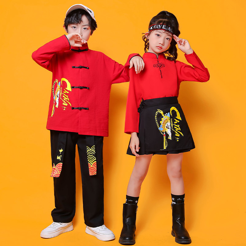 六一儿童中国风国学演出服幼儿园爱国表演服装小学生啦啦队舞蹈服