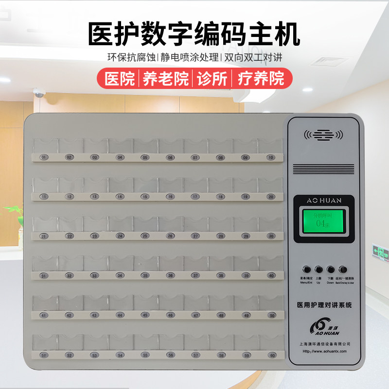 医院养老院老年公寓有线医护对讲系统老人床头呼叫器卫生间紧急按钮走廊屏护士站医护对讲看板报警门灯