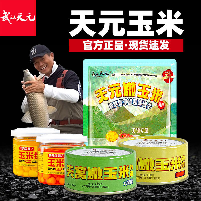 武汉天元嫩玉米饵料钓饵窝料天窝翘嘴生鲜挂钩钓鱼饵野钓草鱼大物