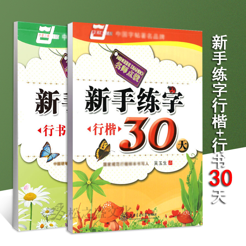 田英章书行书新手练字30天 吴玉生行楷练字30天字帖名师点拨钢笔硬笔