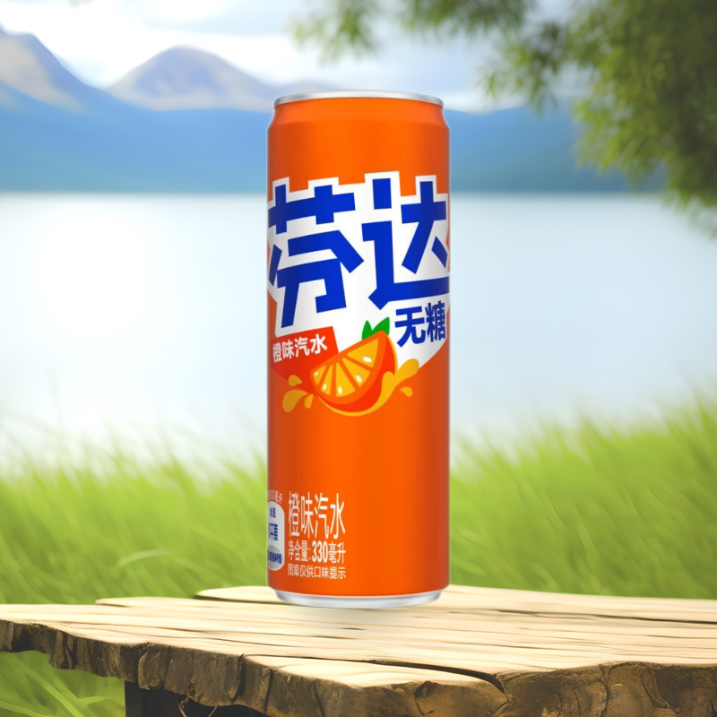 (联营)芬达无糖橙味330ml*24罐