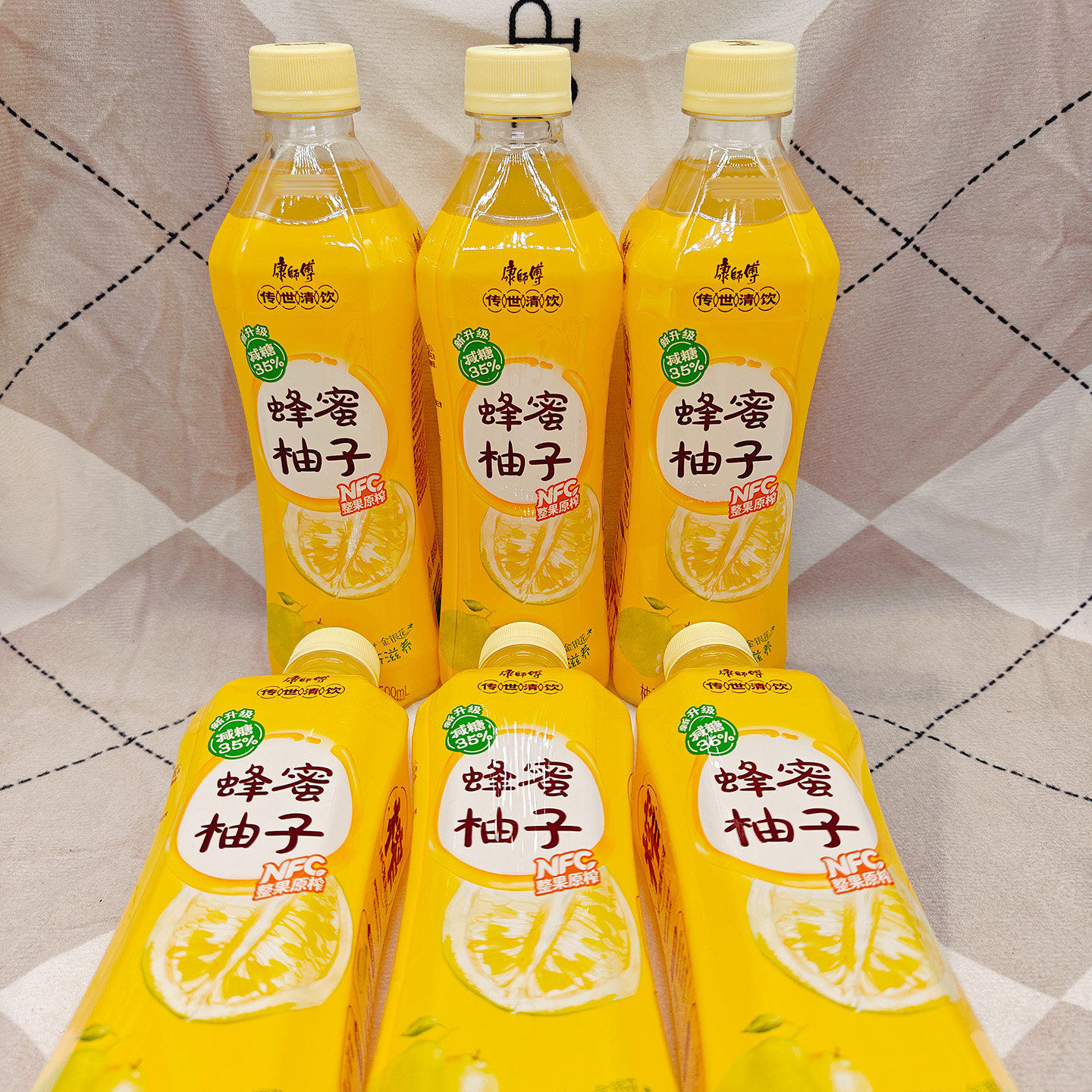 康师傅蜂蜜柚子500ml瓶装柚子味饮料夏日清凉茶饮料解暑解渴饮料