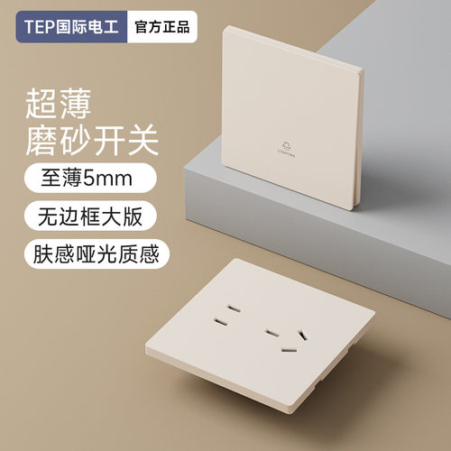 TEP国际电工暗装肤感家用插座
