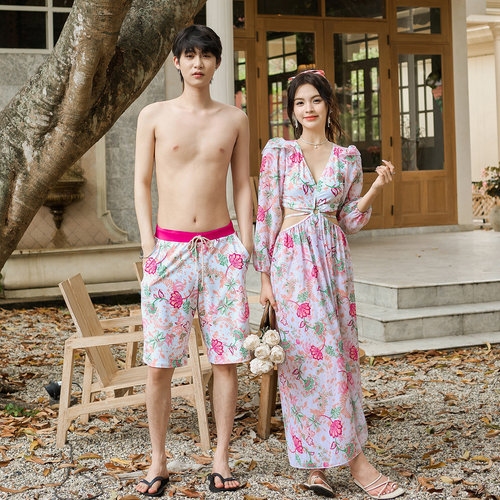 情侣泳衣分体长裙洋气沙滩度假