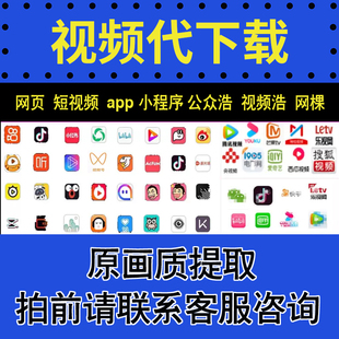 网页视频代下载央视频爱优腾芒果咪咕视频蓝光超清原画质mp4提取