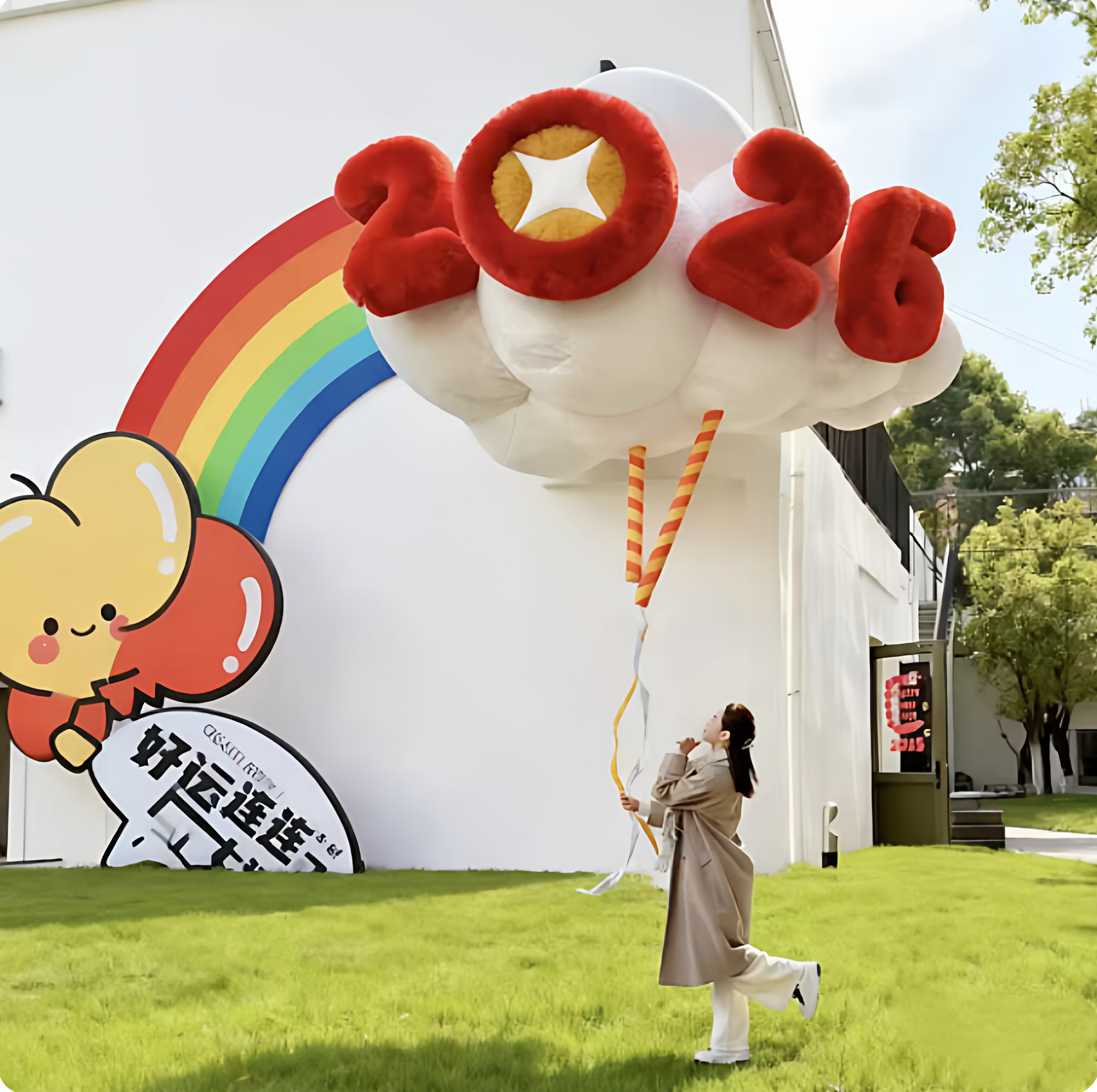 充气数字云朵气模定制网红打卡