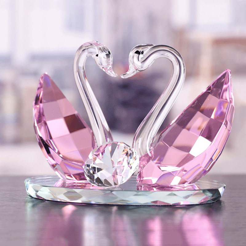 精致水晶天鹅橱窗柜台书房办公桌面小摆件节日礼品送女生生日礼物,家居饰品,装饰摆件,淘宝优惠券,粉丝福利购,淘宝优惠卷