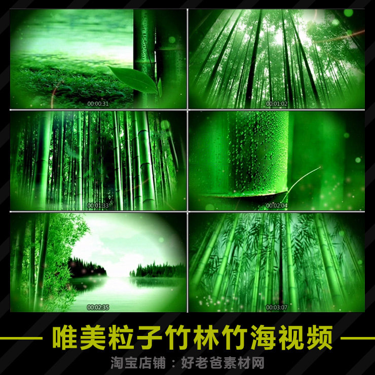 唯美粒子竹林竹海 笋儿尖尖傣族舞蹈背景晚会舞台太极LED视频素材