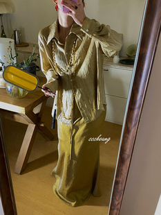 衬衫 CCCHEUNG 简约富贵高级感褶皱肌理感脏染长袖 新中式 2.20晚8